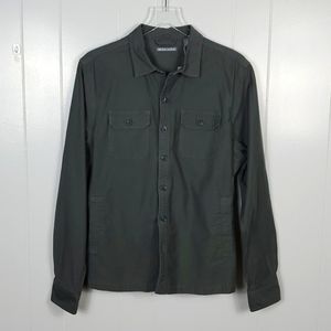 Michael Bastian Khaki Green Stretch Shirt-Jacket Men's Medium